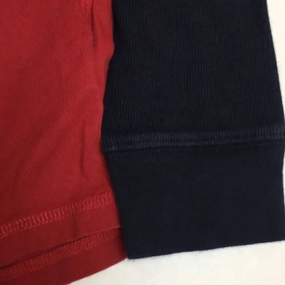 Polo by Ralph Lauren Boys Red and Blue Long Sleeve Hoodie Shirt Size XL (14-16)
